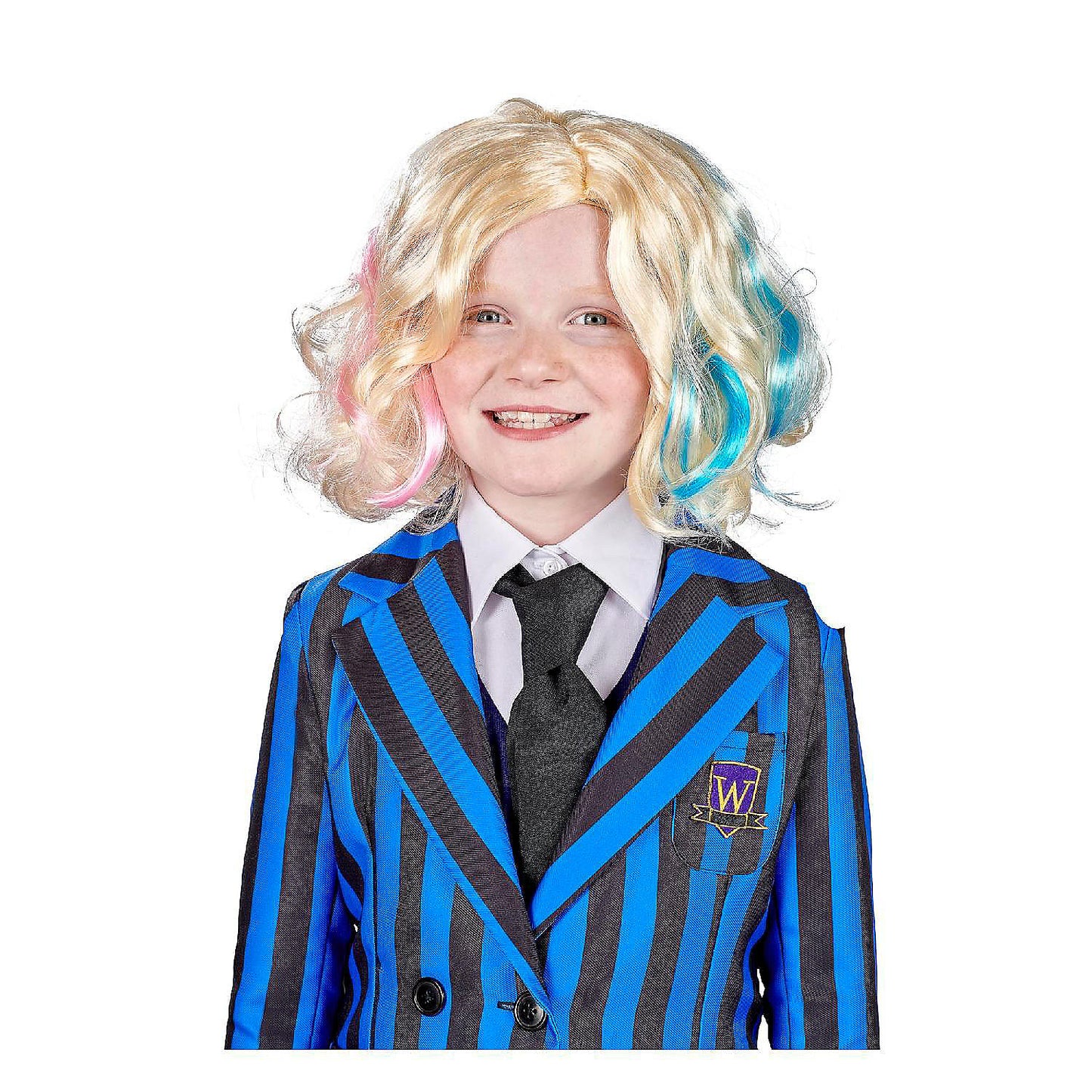 Wednesday Inspired Gothic Girls Friend Blonde Child Costume Wig