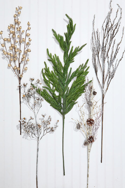 Winter Woodland Sprays Mini Bundle Natural Holiday Floral Accents