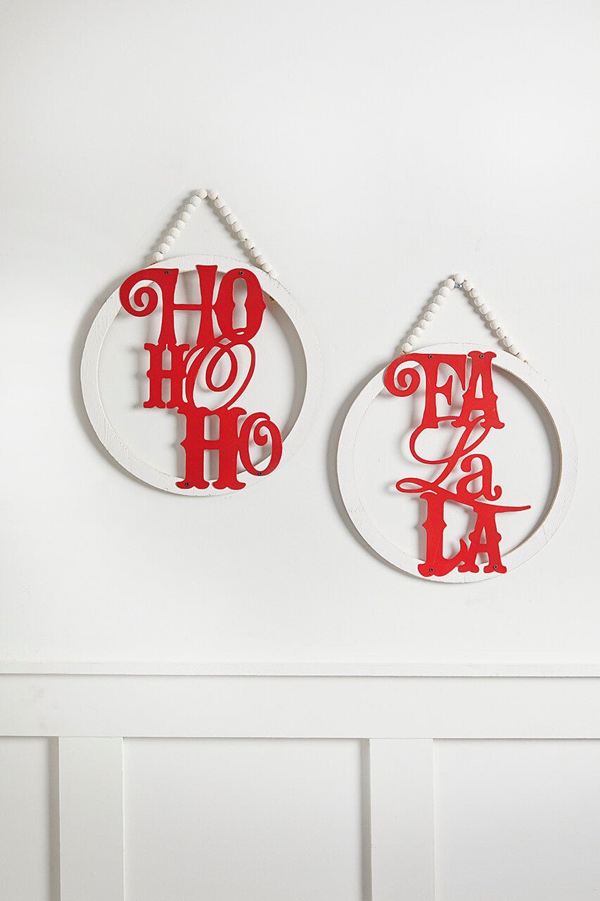 Oversized Wood Ornament 12 Inch Christmas Decoration