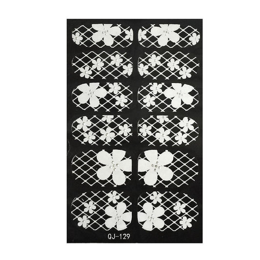 Wrapables Fashion Nail Art Nail Foils Nail Strips Nail Wraps, Flower Power