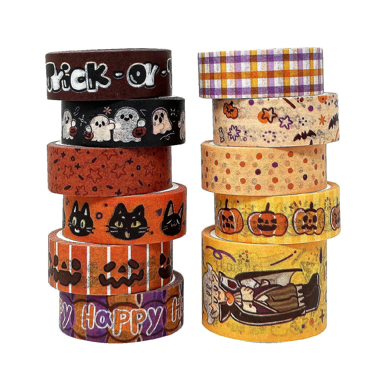 1 Set(s): Wrapables Halloween Washi Tape, 11Pc Trick Or Treat | USA Decoration®