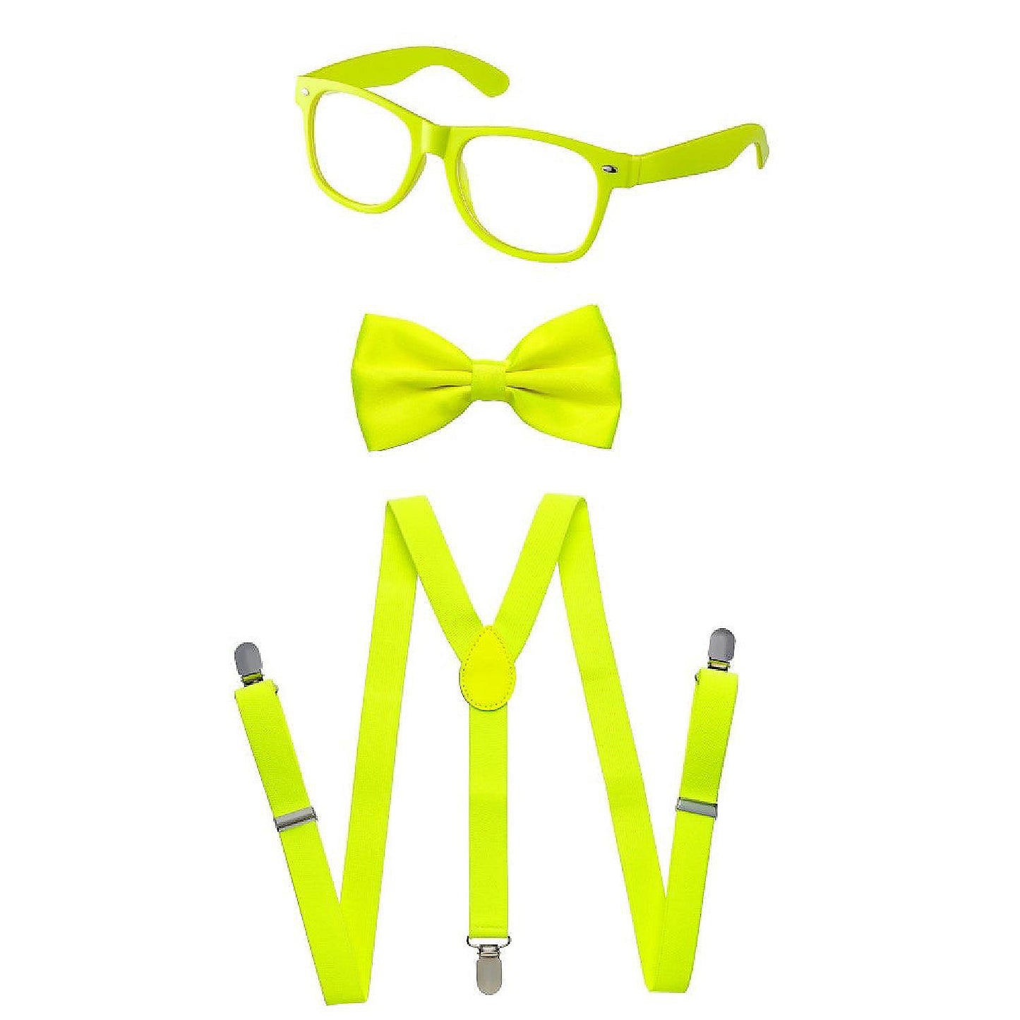1 Set(s): Yellow Suspenders, Bowtie, Sunglasses | USA Decoration®