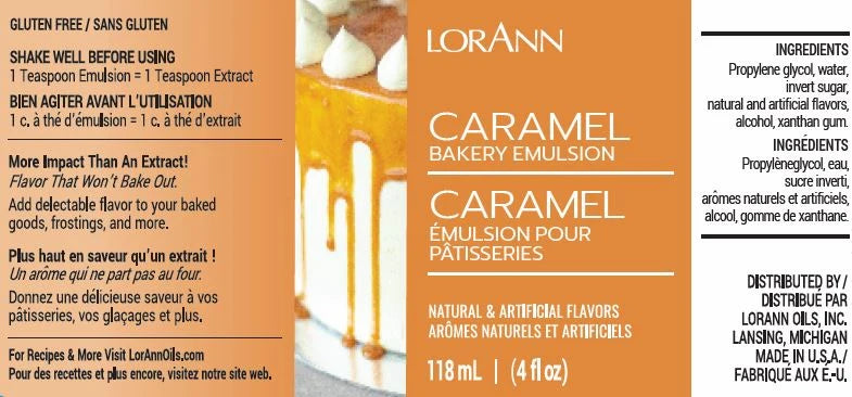 LorAnn Oils Caramel Bakery Emulsion, 4 fl. oz