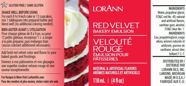 LorAnn Oils Red Velvet Bakery Emulsion, 4 fl. oz