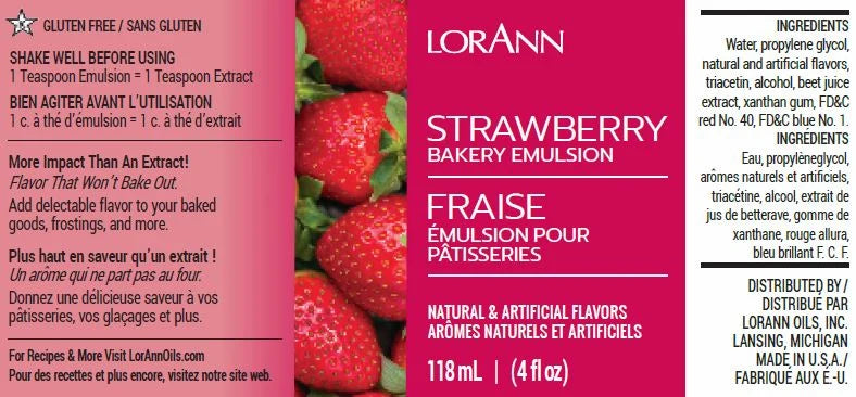 LorAnn Oils Strawberry Bakery Emulsion, 4 fl. oz