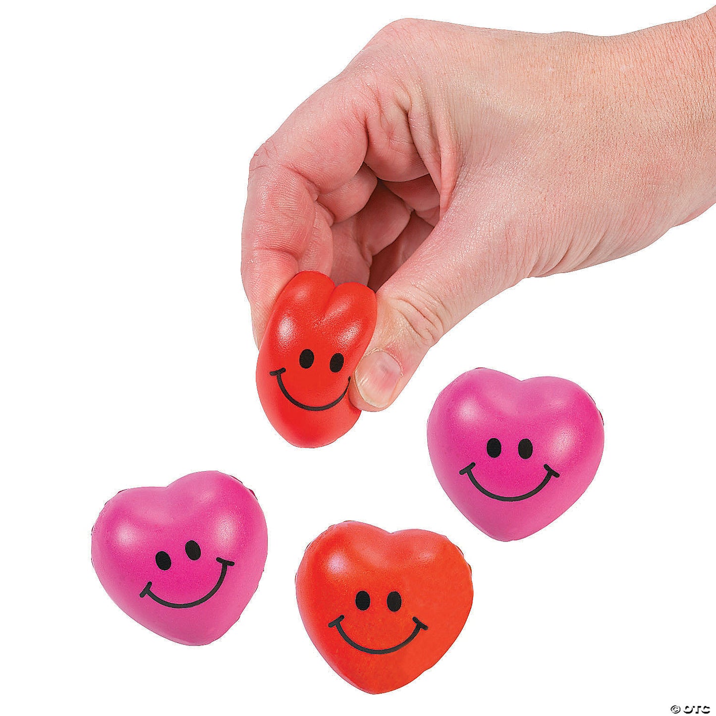 1 1/2" Bulk 144 Pc. Mini Valentine's Day Pink & Red Heart Stress Toys