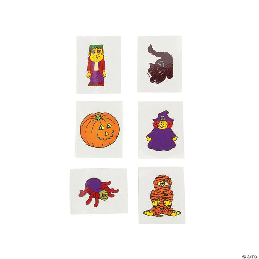 1 1/2" Bulk 72 Pc. Halloween Glow-in-the-Dark Temporary Tattoos | USA Decoration®