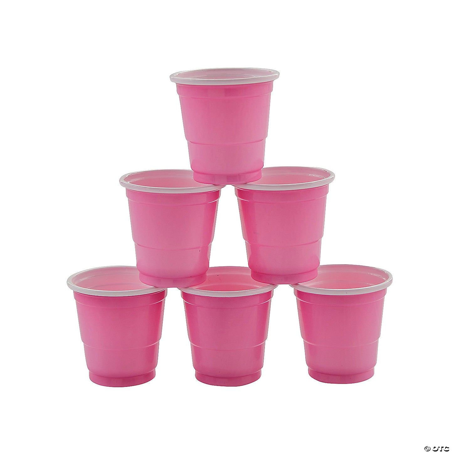 1.5 oz. Bulk 50 Ct. Pink Party Cup Disposable Plastic Shot Glasses
