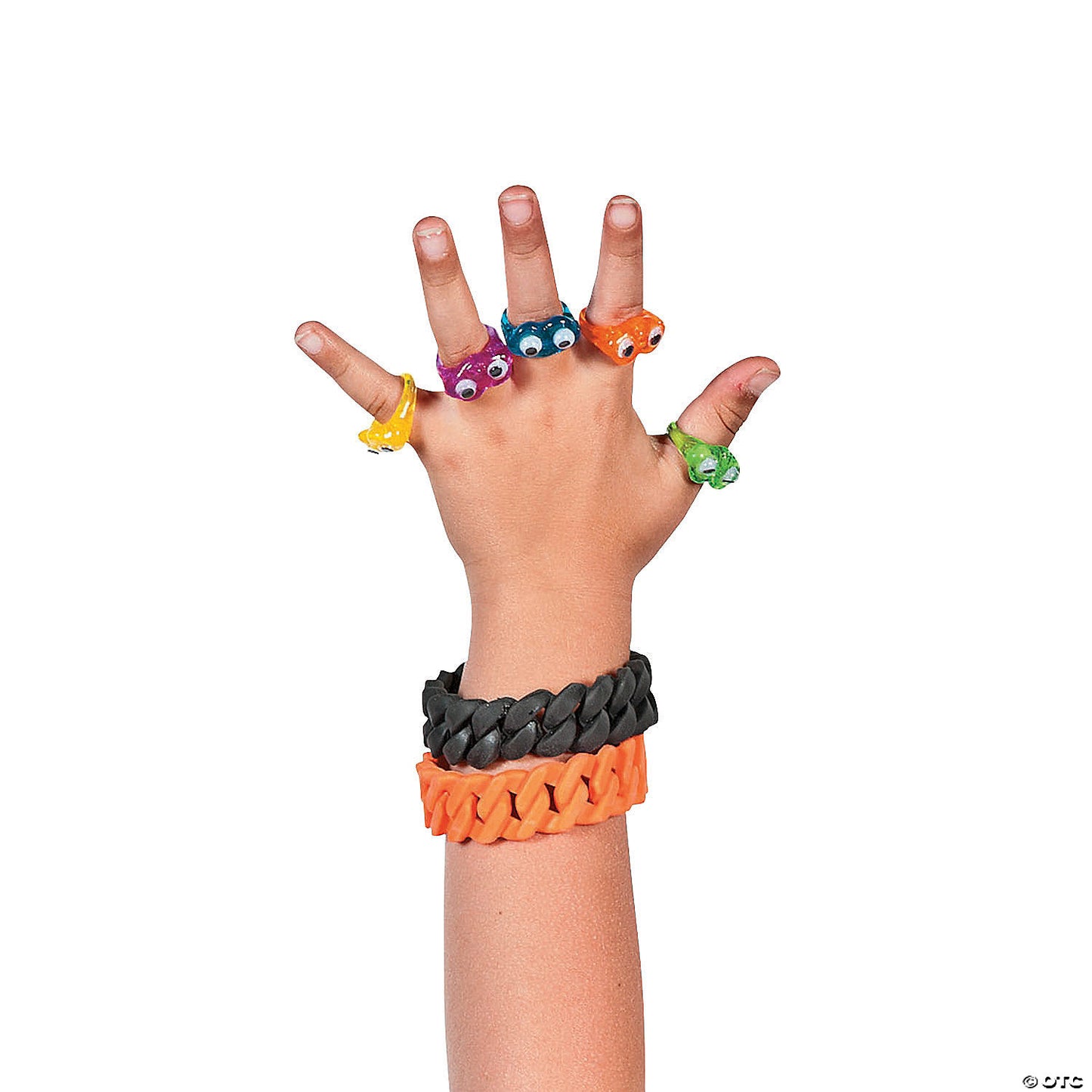 1" Bulk 48 Pc. Bright Colors Googly Eyes Plastic Rings | USA Decoration®