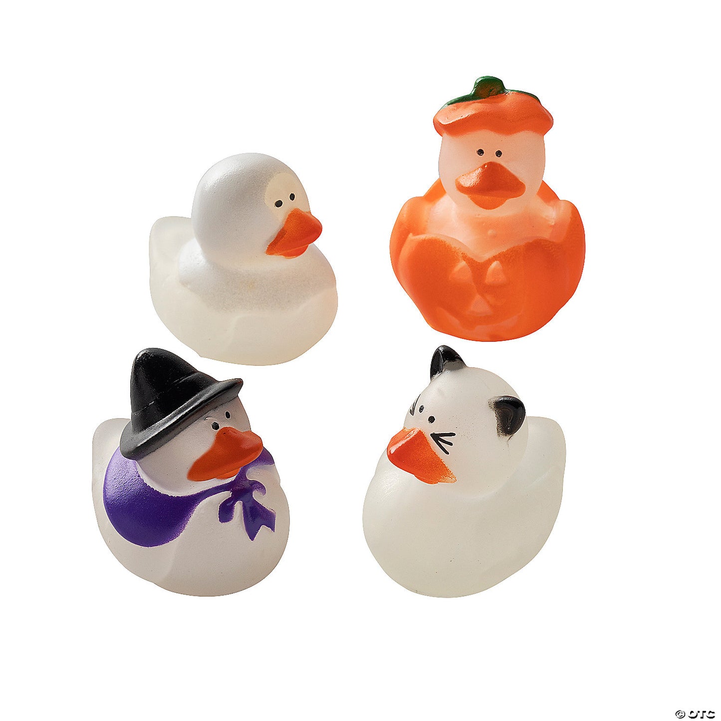 1" Mini Glow-in-the-Dark Halloween Rubber Ducks - 24 Pc. | USA Decoration®