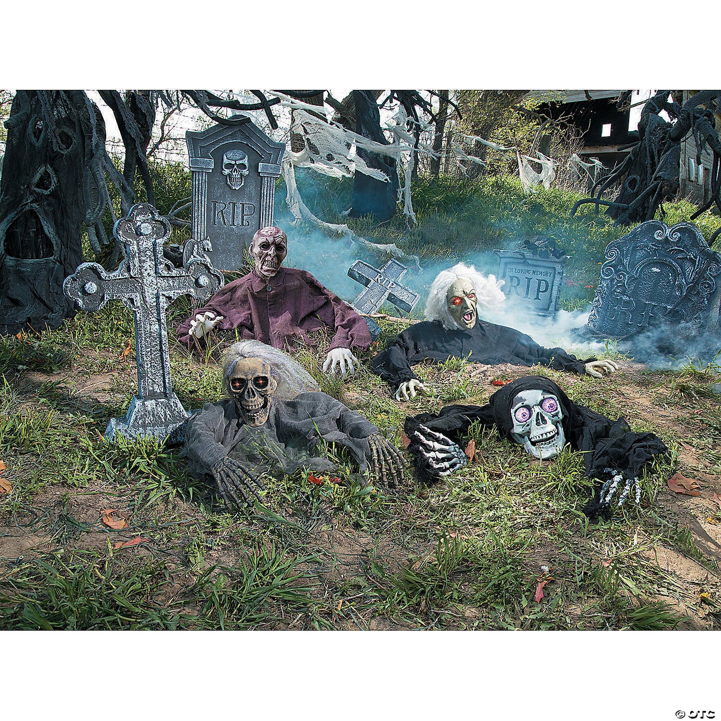 10" Brain Zombie Groundbreaker Foam Halloween Outdoor Decoration | USA Decoration®
