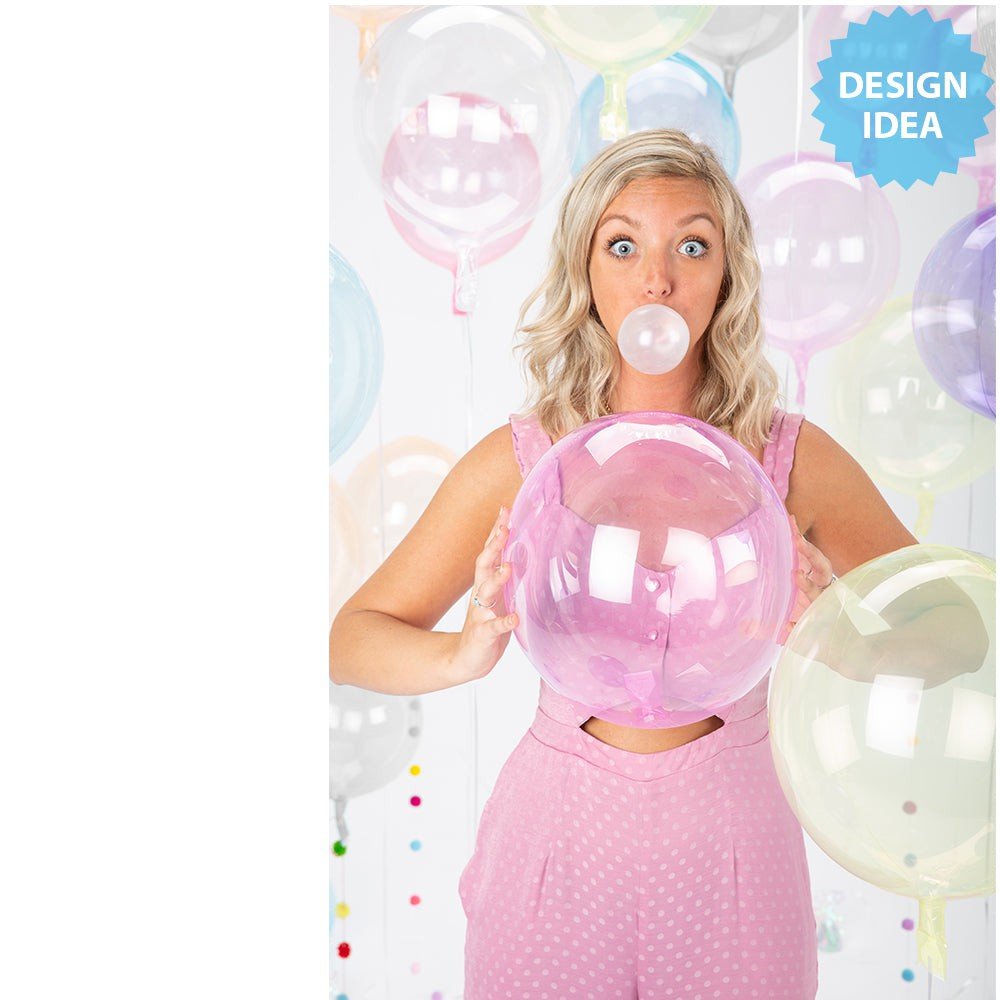 Plastic Balloon Crystal Clearz Petite Orange