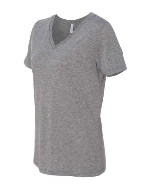 Women's Relaxed Triblend Short Sleeve V-Neck Tee | USA Decoration