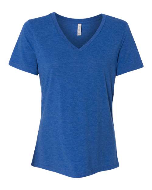 Women's Relaxed Triblend Short Sleeve V-Neck Tee | USA Decoration