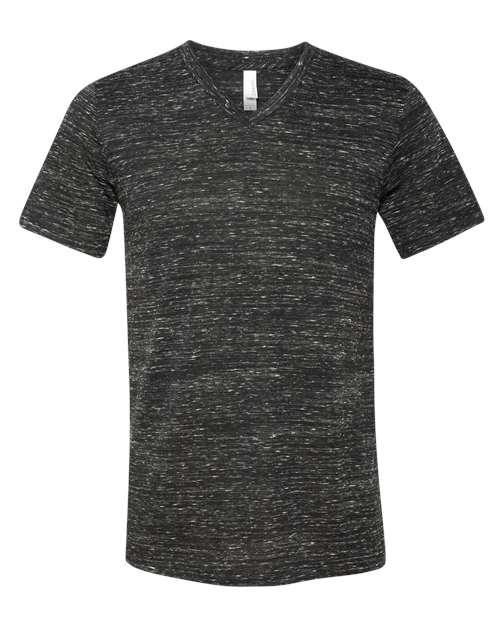 Textured Jersey V-Neck Tee | USA Decoration