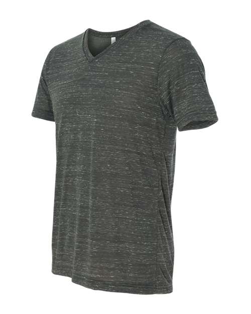 Textured Jersey V-Neck Tee | USA Decoration