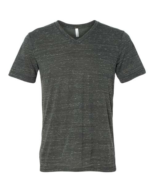Textured Jersey V-Neck Tee | USA Decoration