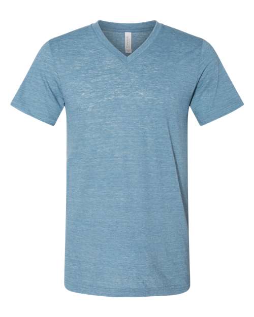 Textured Jersey V-Neck Tee | USA Decoration
