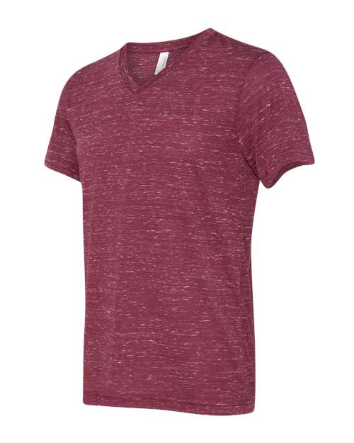 Textured Jersey V-Neck Tee | USA Decoration