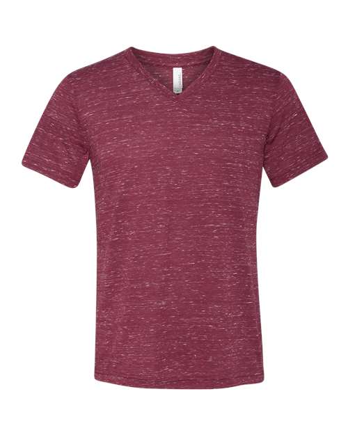 Textured Jersey V-Neck Tee | USA Decoration