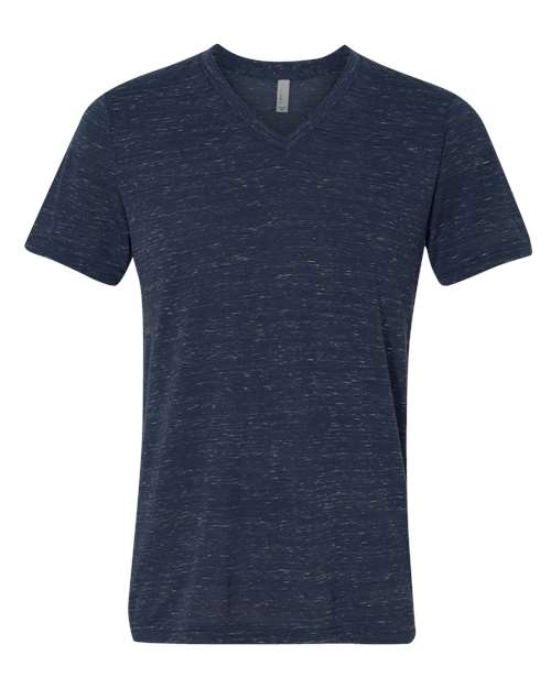 Textured Jersey V-Neck Tee | USA Decoration