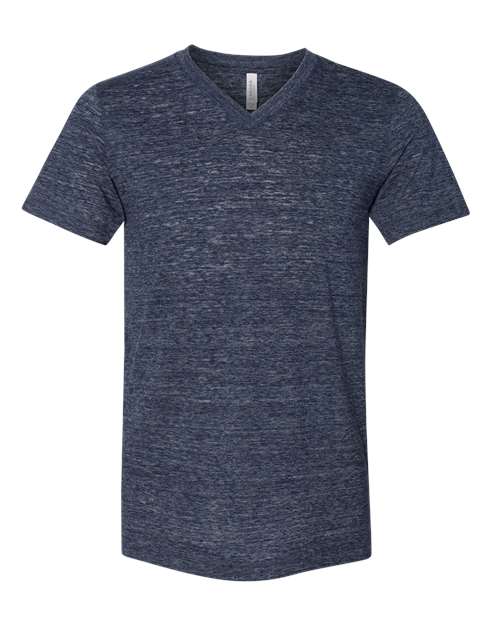 Textured Jersey V-Neck Tee | USA Decoration