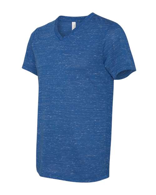 Textured Jersey V-Neck Tee | USA Decoration