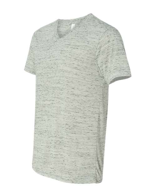 Textured Jersey V-Neck Tee | USA Decoration