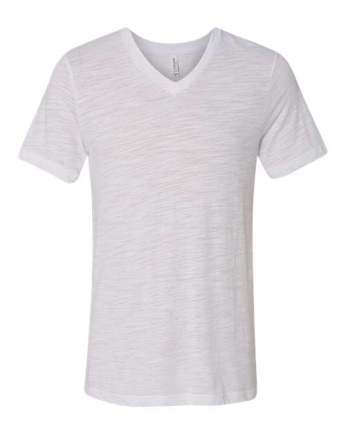 Textured Jersey V-Neck Tee | USA Decoration