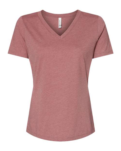Women's Relaxed Heather CVC V-Neck Tee | USA Decoration
