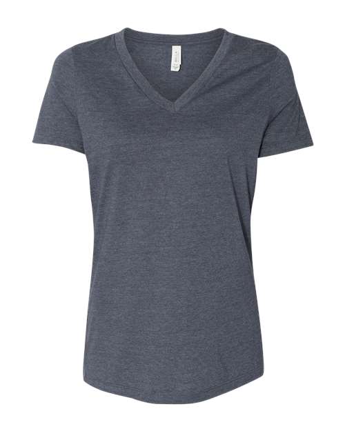 Women's Relaxed Heather CVC V-Neck Tee | USA Decoration