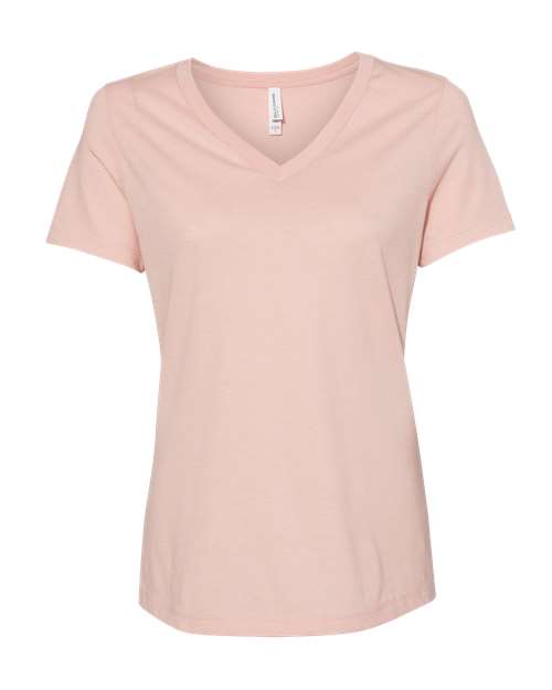 Women's Relaxed Heather CVC V-Neck Tee | USA Decoration