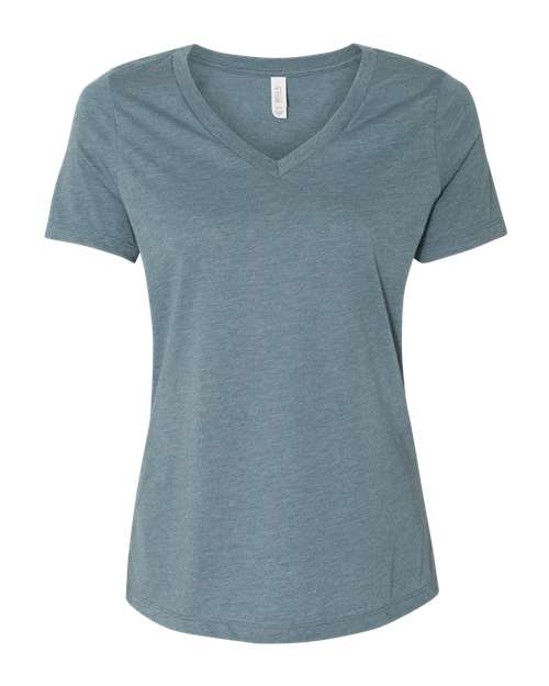 Women's Relaxed Heather CVC V-Neck Tee | USA Decoration