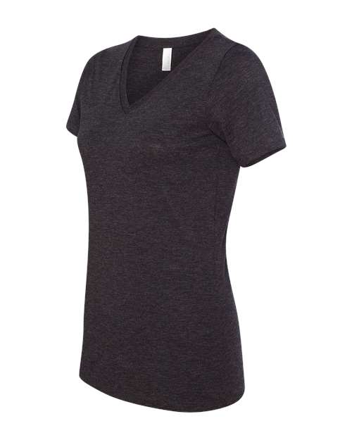 Women's Relaxed Triblend Short Sleeve V-Neck Tee | USA Decoration