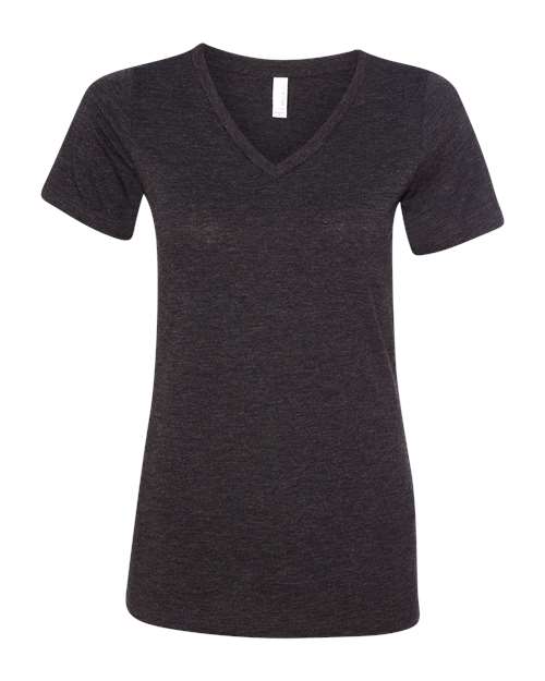 Women's Relaxed Triblend Short Sleeve V-Neck Tee | USA Decoration