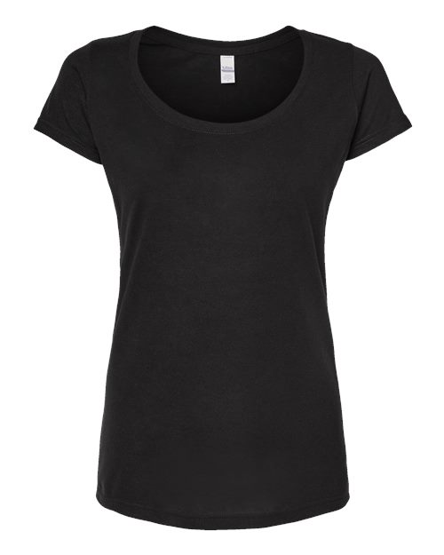 Women's Poly-Rich Scoop Neck T-Shirt | USA Decoration
