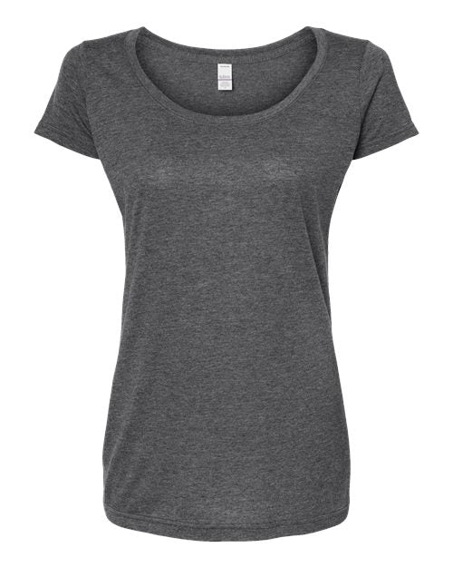 Women's Poly-Rich Scoop Neck T-Shirt | USA Decoration