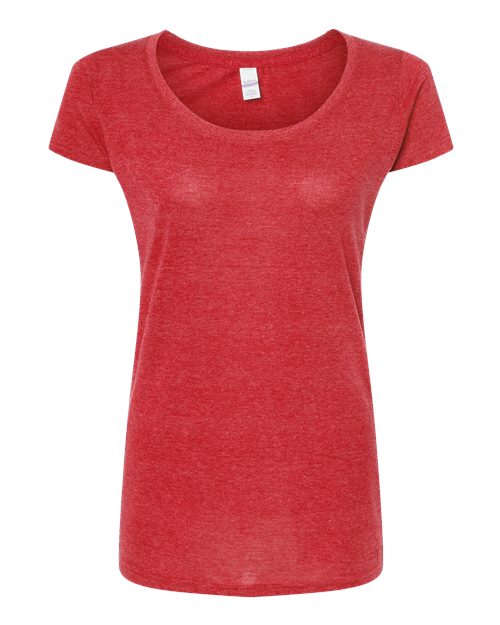 Women's Poly-Rich Scoop Neck T-Shirt | USA Decoration