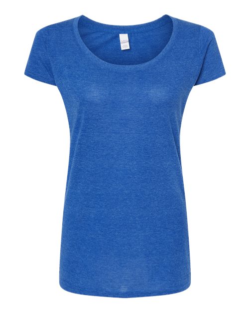 Women's Poly-Rich Scoop Neck T-Shirt | USA Decoration