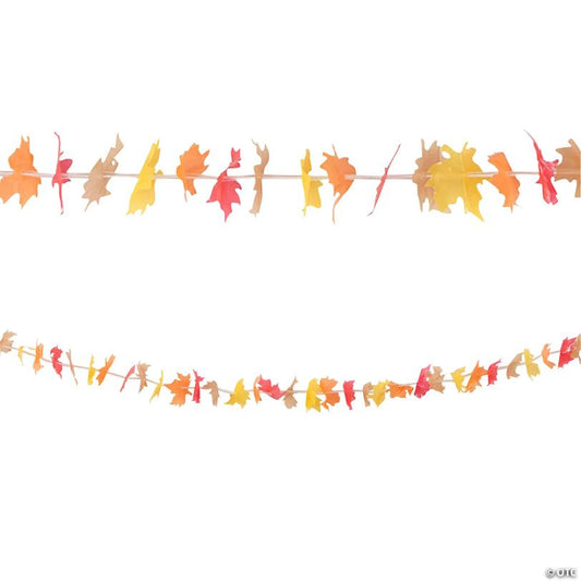100 Ft. Fall Colors Maple Leaf Ready-to-Hang Plastic Garland