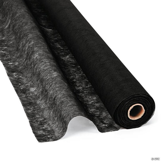 100 Ft. x 3 Ft. Solid Black Fabric Gossamer Roll Decorating Drape | USA Decoration®
