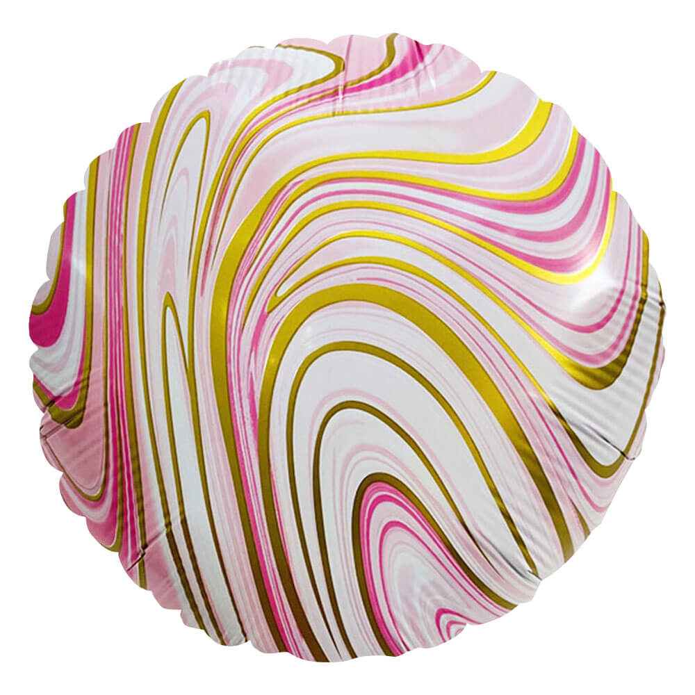 18 inch AGATE ROUND - PINK & GOLD | USA Decoration®