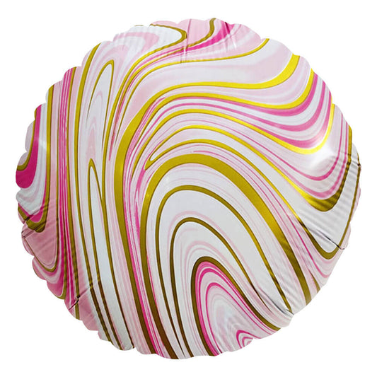 18 inch AGATE ROUND - PINK & GOLD | USA Decoration®