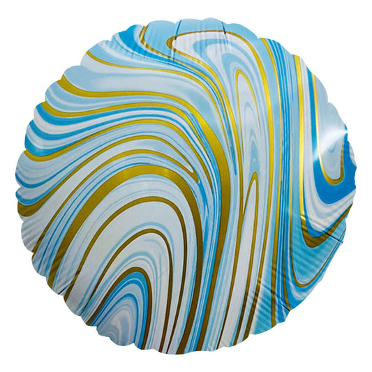 18 inch AGATE ROUND - BLUE & GOLD | USA Decoration®