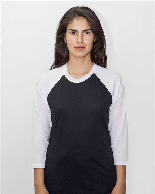 USA-Made Three Quarter Sleeve Raglan Baseball T-Shirt | USA Decoration
