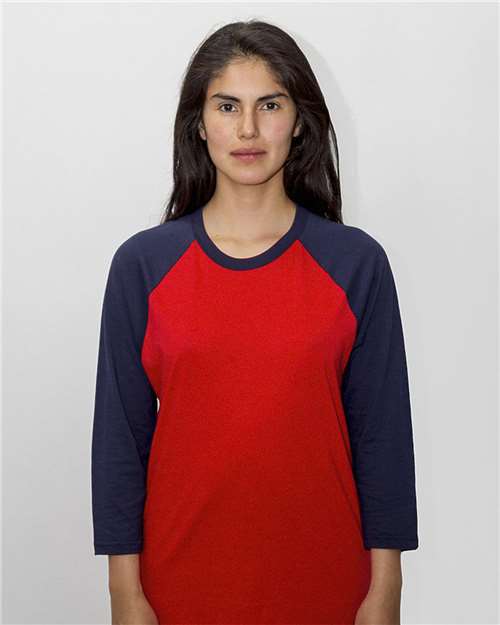 USA-Made Three Quarter Sleeve Raglan Baseball T-Shirt | USA Decoration