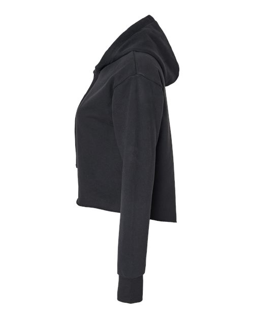 Women's Laguna Sueded Raw Edge Crop Hoodie | USA Decoration