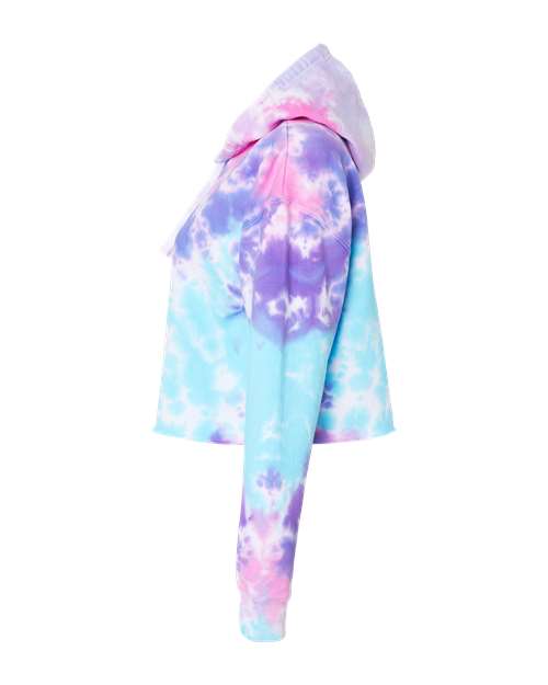 Women's Tie-Dyed Crop Hooded Sweatshirt | USA Decoration