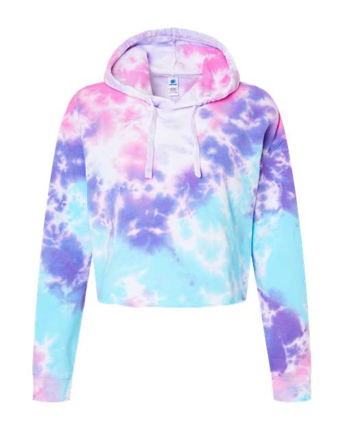 Women's Tie-Dyed Crop Hooded Sweatshirt | USA Decoration