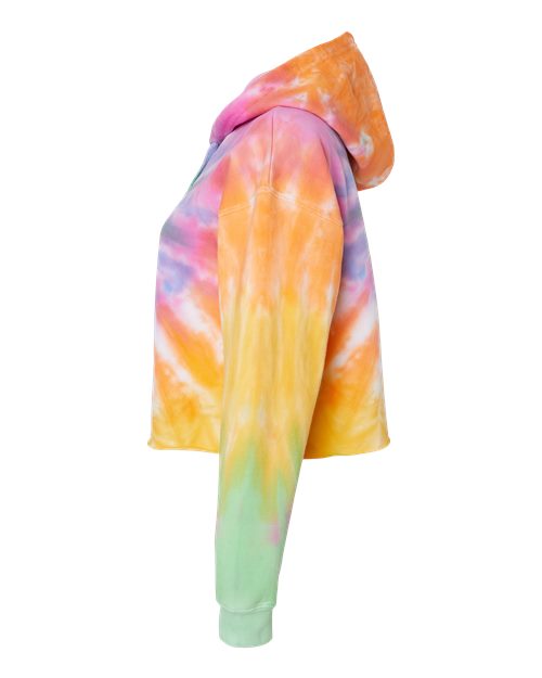 Women's Tie-Dyed Crop Hooded Sweatshirt | USA Decoration